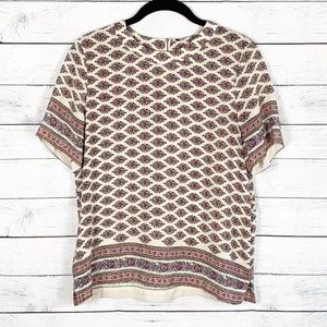 Madewell floral silk top